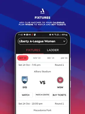 A-Leagues android App screenshot 1